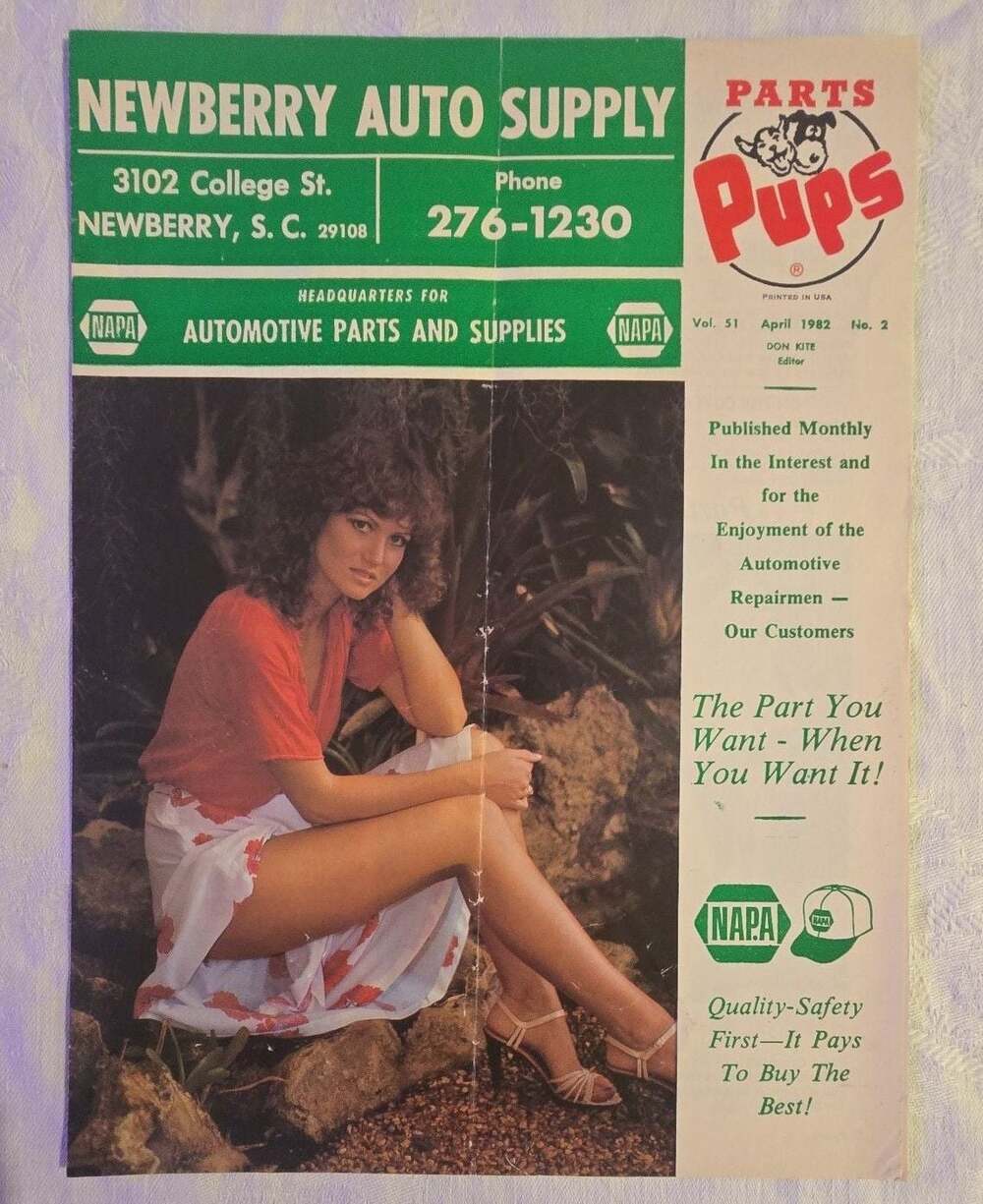 Vintage NAPA Parts Pups Magazine April 1982 Vol. 51 No. 2